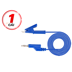 Dây kẹp silicon 2 đầu 1 đầu kẹp cá sấu + 1 đầu jack bắp chuối