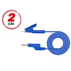 Dây kẹp silicon 2 đầu 1 đầu kẹp cá sấu + 1 đầu jack bắp chuối