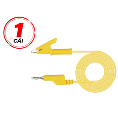 Dây kẹp silicon 2 đầu 1 đầu kẹp cá sấu + 1 đầu jack bắp chuối