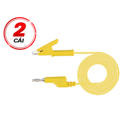 Dây kẹp silicon 2 đầu 1 đầu kẹp cá sấu + 1 đầu jack bắp chuối