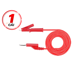 Dây kẹp silicon 2 đầu 1 đầu kẹp cá sấu + 1 đầu jack bắp chuối
