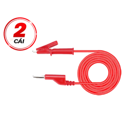 Dây kẹp silicon 2 đầu 1 đầu kẹp cá sấu + 1 đầu jack bắp chuối
