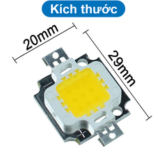 LED COB ánh sáng trắng mát công suất 12V 10W 600mA 10000K / 30000K
