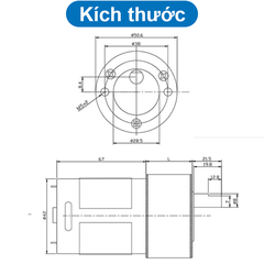 Động cơ giảm tốc DC 775 điện áp 12V/24V