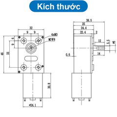 Động cơ giảm tốc JGY-370, 6/12/24V nhiều tốc độ