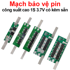 Mạch bảo vệ pin Lithium công suất cao 1S 3.7V có hàn kẽm sẵn
