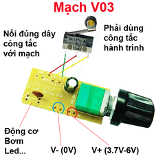 Mạch Delay 0 - 5s V03 (Giữ Delay - Công tắc hành trình )
