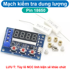 Mạch kiểm tra dung lượng pin 18650 màn hình LED