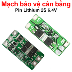 Mạch bảo vệ cân bằng pin Sắt LiFePo4 2S 6.4V (pin 3.2V) không kẽm hàn