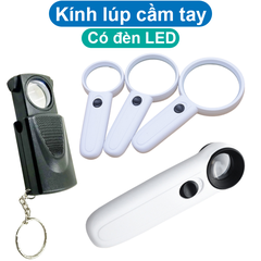 Kính lúp cầm tay có đèn LED, kính zoom đọc sách…