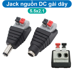 Jack DC nối nguồn loại cài dây 5.5x2.1mm 10A