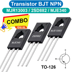 (2 con) Transistor BJT NPN MJR13003 / 2SD882 / MJE340 chân cắm TO-126