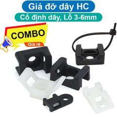 (20 cái) Giá dỡ buộc cố định dây thít, nút giữ dây rút lỗ bắt vít