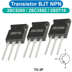 Transistor BJT NPN 2SC5200 / 2SC3552 / 2SD718 chân cắm TO-3P