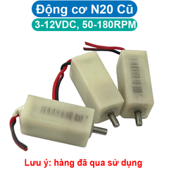 (Hàng cũ) Động cơ giảm tốc N20 điện áp 3-12V , 50-180rpm