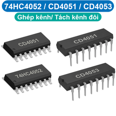 IC Ghép kênh/ Tách kênh đôi 74HC4052, CD4051, CD4053 chân cắm / chân dán
