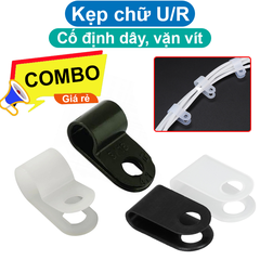 (100 cái) Kẹp cố định dây hình chữ U, chữ R vặn vít