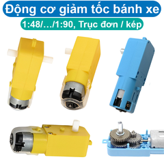 Động cơ giảm tốc chuyên gắn bánh xe DIY, hai màu sắc vàng / xanh