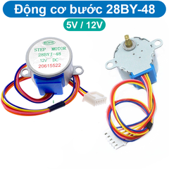 Động cơ bước 28BY-48 5/12VDC 4 pha 5 dây