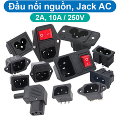 Đầu nối nguồn, jack cắm AC hàn dây chịu tải tốt cho máy móc thiết bị điện