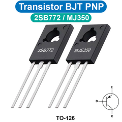 Transistor BJT PNP 2SB772 / MJE350 chân cắm TO-126