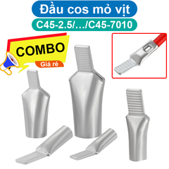 Đầu cos mỏ vịt, đầu cos pin dẹp trần C45 dùng cho CB