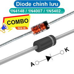 (10 con) Diode chỉnh lưu 1N4001, 1N4007, 1N5402...  chân cắm DIP