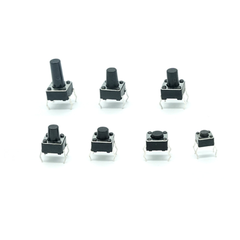 (10 cái) Nút nhấn 6x6mm 4 chân cắm DIP cao 4.3 - 15mm