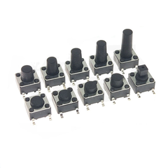 (10 cái) Nút nhấn 6x6mm 4 chân dán SMD cao 4.3 - 15mm
