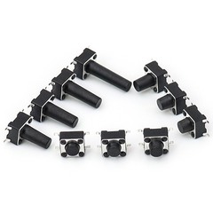 (10 cái) Nút nhấn 6x6mm 4 chân dán SMD cao 4.3 - 15mm