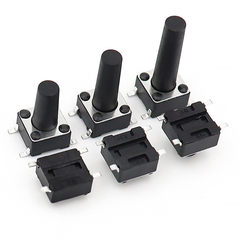 (10 cái) Nút nhấn 6x6mm 4 chân dán SMD cao 4.3 - 15mm