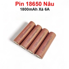 Pin 18650 Nâu 1800mAh Xả 6A