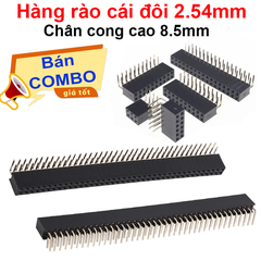 Hàng rào cái đôi 2.54mm cắm chân cong cao 8.5mm