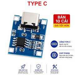 (Giá Sỉ) Mạch Sạc Pin TP4056 cổng USB micro B / Type C (Có / Không IC bảo Vệ )