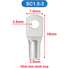 Đầu Cos tròn trần SC đồng si mạ chống oxi hóa