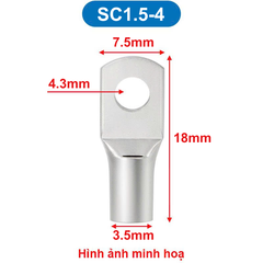 Đầu Cos tròn trần SC đồng si mạ chống oxi hóa