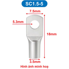 Đầu Cos tròn trần SC đồng si mạ chống oxi hóa