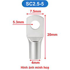 Đầu Cos tròn trần SC đồng si mạ chống oxi hóa
