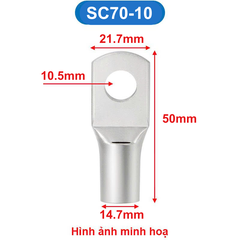 Đầu Cos tròn trần SC đồng si mạ chống oxi hóa