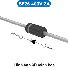 (5 con) Diode chỉnh lưu xung SF26, SF28, SF36, SF56, SF58