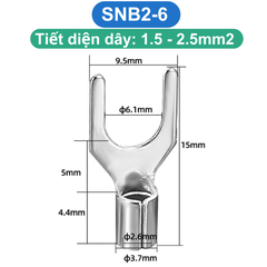 (50 Cái) Đầu Cos chữ Y trần SNB đồng si mạ chống oxi hoá