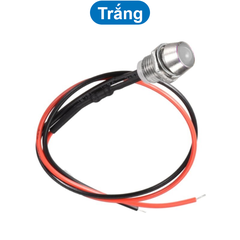 LED vỏ inox nối có chống nước,dây dài 20cm,đường kính ren 8mm