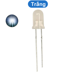 (20 Con) LED 5mm đục (đỏ/trắng/vàng/xanh lá/xanh dương)