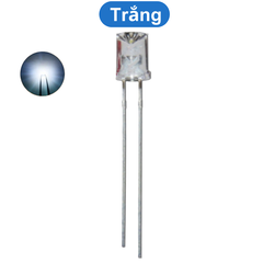 (10 Con) LED 5mm trong suốt đầu lõm (trắng/xanh lá/xanh dương)