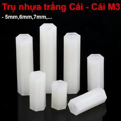 (10 cái) Trụ nhựa trắng Cái - Cái M3