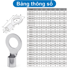 Đầu Cos tròn trần đồng thau, cốt khuyên, cốt tròn trần RNB