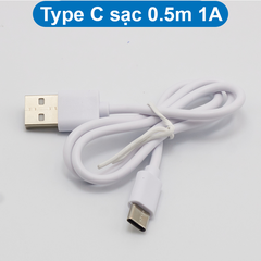 Dây cáp sạc USB màu trắng Micro/ type C - Chỉ sạc hoặc sạc + truyền dữ liệu (data)