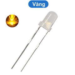 (20 Con) LED 3mm đục (đỏ/trắng/vàng/xanh lá/xanh dương)
