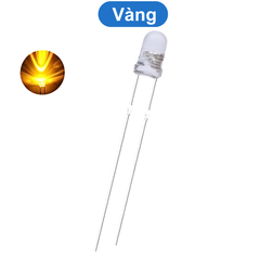 (20 Con) LED 3mm trong suốt (đỏ/trắng/vàng/xanh lá/xanh dương)