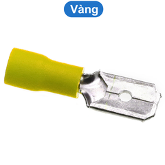 (50 cái) Đầu cos ghim dẹp đực, cos ghim capa đực bọc nhựa MDD